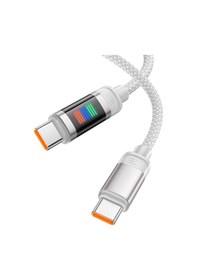 Resim Hoco U126 Lantern 100w Type-c To Type-c Hızlı Data Ve Şarj Kablosu Gri 