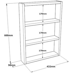 Resim Robinhome Robin Home Marla 3'Lü Duvar Rafı Mutfak Banyo Rafı Atlantik Çam M 