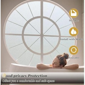 Resim Büro Ev Ofis Yazlık Için 300X45CM Uv Güneş Işığı Engelleyici Buzlu Cam Filmi 