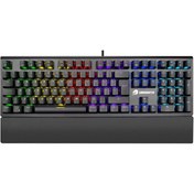 Resim GameBooster G908 Bolt Rainbow Aydınlatmalı Blue Switch Mekanik Bileklikli Oyun Klavyesi 