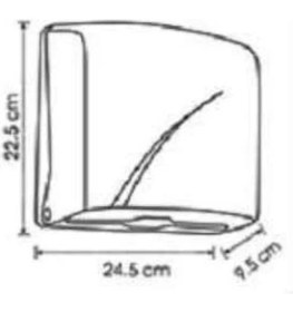 Resim Delixa K2B Z Katlı Kağıt Havlu Dispenseri Siyah 