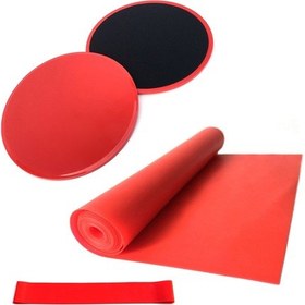 Resim Yunboo 4 Parça Yoga Seti: Kaydırma Diskleri, Direnç Bandı Ve Esneme Kayışı İle Karın Ve Core Antrenmanı 