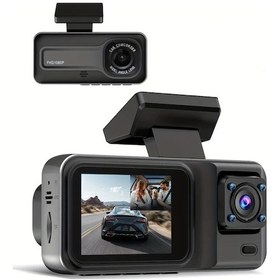 Resim Xuweiwei Hd Dual Camera Dash Cam 1080p Gece Görüşü Geniş Açı 24 Saat Park Izleme G Sensor Döngü Kaydı 720p Dahili Araç Kamerası 