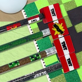 Resim İnce Yazma Araçları Pixel Miner Oyun Kalemi 4 Kalemi 4 Kalemi Kapağı Yazma, Öğrenci Çizim, Eskiz ve Boyama İçin Kalemler, Ofis ve Sanat Malzemeleri 
