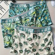 Resim Erkek Moda Kutusu Boxer Briefs 1/3 Adet Set - Polyester ve Spandex Karışımı, Orta Esneklik, Dikişli Bel Bantıyla Düz Renk, Nefes Alabilir ve Rahat, Örme Kumaş İç Çamaşırı, Günlük ve Rahat Giyim İçin Uygun 