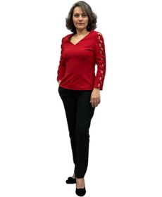 Resim N-VİA Kol Kafes Detaylı Bluz 