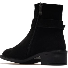 Resim Mammamia Kadın Hakiki Deri Topuklu Günlük Bot 25k D25kb-8075 Z Siyah Nubuk Siyah Nubuk 