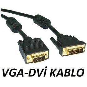 Resim Platoon5 Metre DVI To VGA Kablo 24 5 DVI VGA Kablo 5 Metre DVI VGA Kablo 