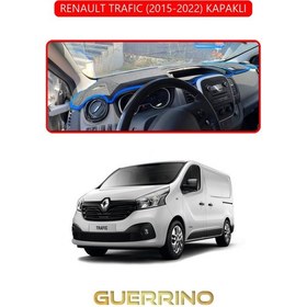 Resim Renault Trafıc 2015-2022 Kapaklıtorpido Koruma Halısı Kırmızı Kenar 