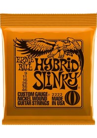 Resim Ernie Ball 2222 Nickel Hybrid Slinky Takım Tel Elektro Gitar Teli 