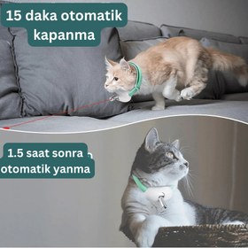 Resim Paw Portal LED Işıklı Otomatik Kedi Oyuncağı, Lazer Işık Başlığı 