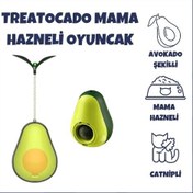 Resim TreatoCado Avokado Şeklinde Kedi Naneli ve Mama Hazneli Kedi Oyuncağı 