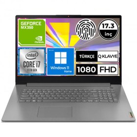 Resim Lenovo IdeaPad 3 82H900BNTX i7-1165G7 8GB 1TB+128SSD MX350 17.3" FullHD W11H Taşınabilir Bilgisayar 