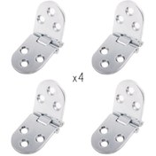 Resim ARON (4 Adet) Kırma Masa Menteşesi Akıllı Sehpa Katlanır Masa Sihirli Sehpa Metal Krom Menteşe 30x70mm 