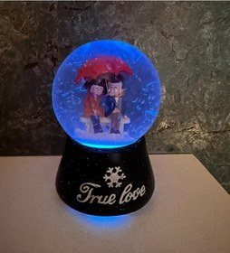 Resim True Love Aşk Işıklı Ve Müzikli Kar Küresi Büyük Boy 