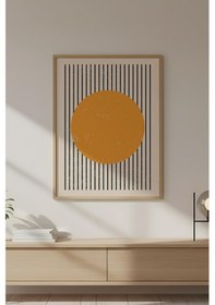 Resim Huhuli Ahşap Çerçeveli Geometrik Tablo Huhu572 