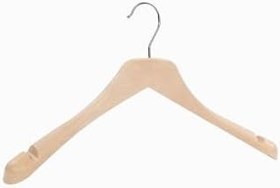 Resim 10'lu DCK 40cm Ahşap Görünümlü Dolgulu Plastik Üst Grup Askısı Ahşap 