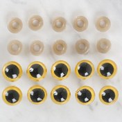 Resim Loren 14 mm Açık Sarı 5 Çift Amigurumi Göz 