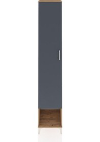 Resim Hyperion Dolap 6 Raflı Tek Kapaklı 44x44x243 Çam-antrasit Atlas Çam 