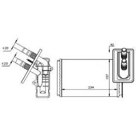 Resim Kalorifer Radyatör Kangoo Express 1.4 1.6 16V 1.5 Dci 1.9 234X158 504662581 