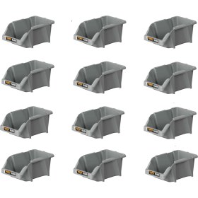 Resim Mano Plastik Avadanlık Parça Kutusu 12 Parça Gri 217X360X155 mm 