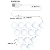 Resim Pazly 2'lik Usb Aydınlatmalı Led Ayna Işığı - 3 Renk Seçenek, Yumuşak Işık, Kolay Kurulum, Makyaj Ve Dekorasyon İçin 