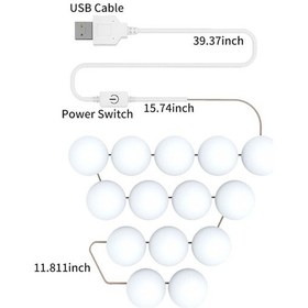 Resim Pazly 2'lik Usb Aydınlatmalı Led Ayna Işığı - 3 Renk Seçenek, Yumuşak Işık, Kolay Kurulum, Makyaj Ve Dekorasyon İçin 