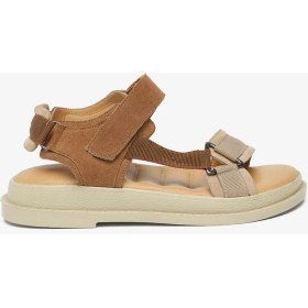 Resim Greyder Kadın Bej Taba Süet Hakiki Deri Spor Sandalet 6Y2TS57808 