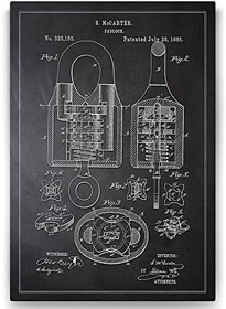 Resim Asma Kilit Patent Tablosu - 60x90cm 