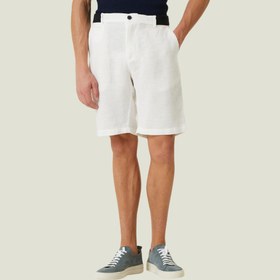 Resim Keten Bermuda - Beyaz - XL 