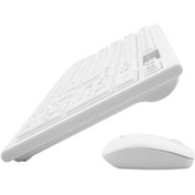 Resim SKY TOPTAN EVEREST KM-6121 BEYAZ KABLOSUZ SLIM Q KLAVYE + MOUSE SET 