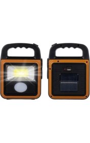 Resim HS-8020C Cob LED Solar 4 Kademeli Şarjlı El Işıldak Feneri - USB Çıkışlı 