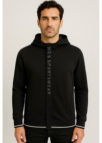 Resim Erkek Sweatshirt Kapüşonlu Siyah 1657 Siyah 