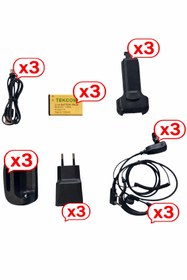 Resim Tekcom EL6 TELSİZ 3'LÜ FUL SET+ KULAKLIK HEDİYELİ 