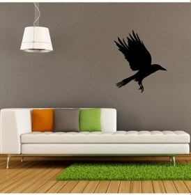 Resim Kuş Folyo Sticker Derstv931 70cm Uzunluk Siyah 