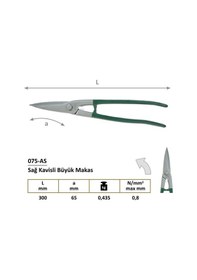 Resim 075-as Sağ Kavisli Olukçu Makas 