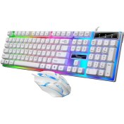 Resim Dretech Tmk-03 Gaming Rgb Işıklı Kablolu Q Klavye ve Mause Seti 