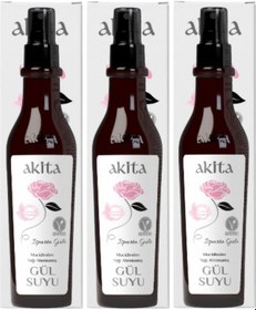 Resim Akita Doğal Yağı Alınmamış Gül Suyu 3 x 250 ML 