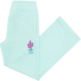 Resim U.S. Polo Assn. Geniş Paça Yeşil Kız Çocuk Eşofman Altı 