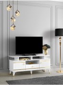 Resim 110 CM KORDON RAFLI MDF MEBRAN KAPAK TV SEHPASI 