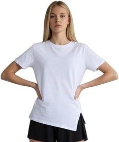 Resim Aso Kadın Beyaz Günlük Stil T-Shirt 25YK014-BYZ 