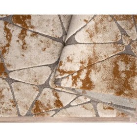 Resim By Özer Halı Krem Renk Gold Detaylı Modern Saray Halı Pena Pn05b Salon Halısı Çok Renkli 