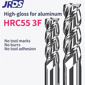 Resim JRDS HRC55 3-Flute Yüksek Parlaklık Tungsten Çelik Freze Matkabı - Yüksek Sertlik, Alet İzleri Yok, Burrlar Yok, Yapışıklar Yok, Alüminyum, Cam Elyaf, Akrilik, Metal İşleme, Hassas Matkap, Dayanıklı Alet 
