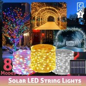 Resim AIPUSI Güneş Enerjili LED Dize Işıkları - 8 Mod, IP65 Su Geçirmez, Çok Renkli Dış Mekan Peri Işıkları, Patio, Ağaç, Noel, Parti, Düğün Dekoru, Güneş Enerjili Nikel Pil ile Şarj Edilir, Dış Mekan Aydınlatması | Renkli Peri Işıkları | Güneş Enerjili Işıklar, Güneş Enerjili Dış Mekan Işıkları 