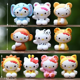 Resim 1 adet/10 adet Sevimli Kedi Serisi Süsler PVC Malzeme Benzersiz Görünüm Hediye Seçimi Tatil Hediyeleri, Koleksiyon, Dekorasyon vb. için Uygun 