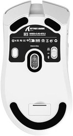 Resim ATTACK SHARK R1 59g SUPERLIGHT Fare, PixArt PAW3311 Oyun Sensörü, BT/2.4G Kablosuz/Kablolu Oyun Faresi, 18000'e kadar 6 Ayarlanabilir DPI, 65 Saat Pil (Black) 