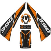 Resim Redline Grafik Ktm Adventure 390 2020-2024 Turuncu Siyah Tank Pad Set Redline Grafik 