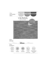 Resim Cool Halı Olinda 1106 Antrasit Oturma Odası Salon Halı Yumuşak İskandinav Yolluk Bukle Makine Halısı 