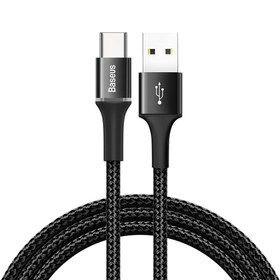 Resim Baseus Halo 3A Type-C 1 Metre Şarj Kablosu Siyah 