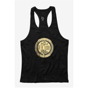 Resim Bluu Nygold Fitness Gym Tank Top Sporcu Atleti Siyah 